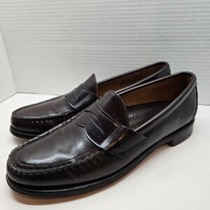 Sebago Classic Brown Burgundy Leather Penny Loafers Size 9.5B Handsewn 77966 USA